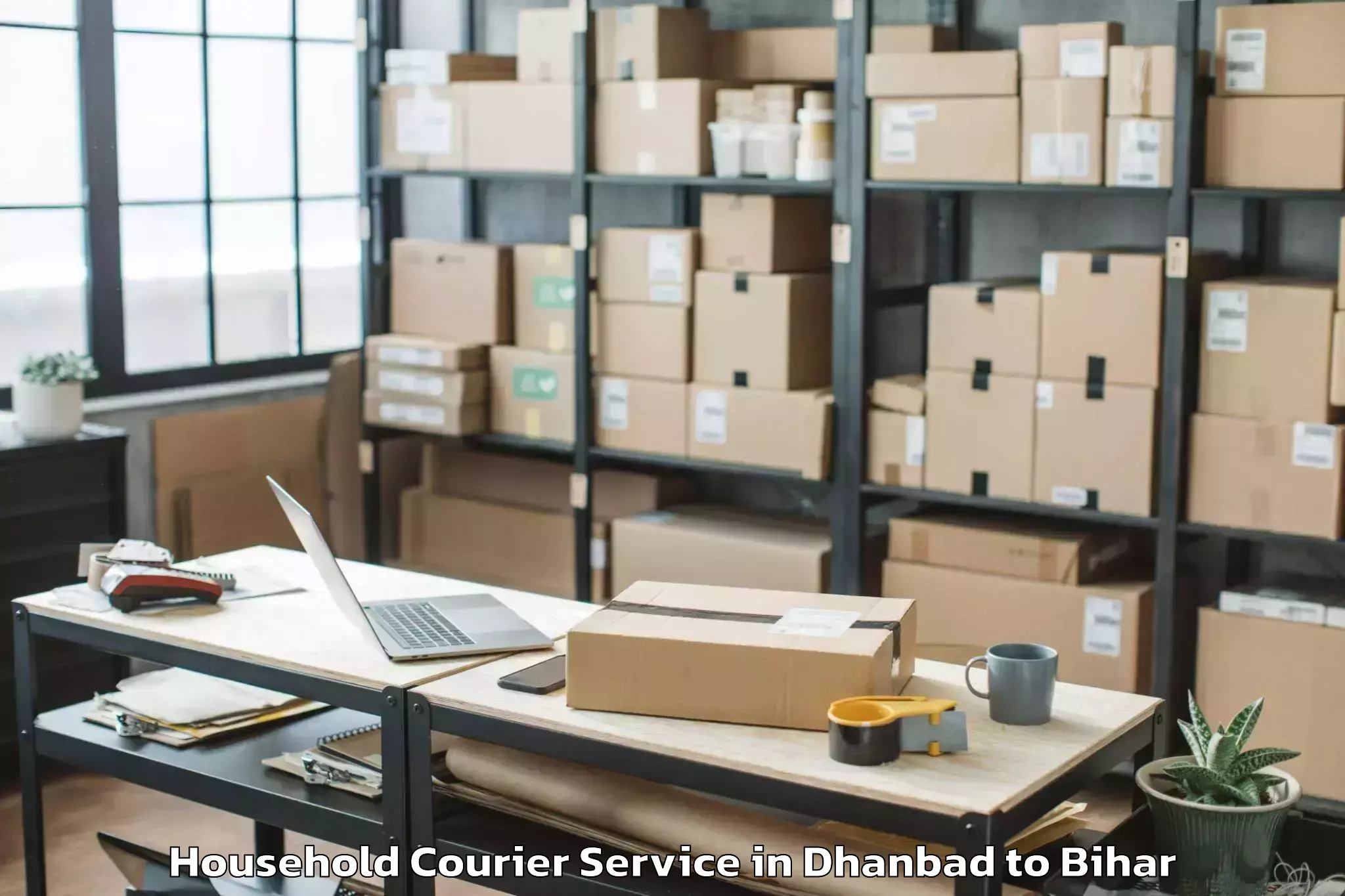 Reliable Dhanbad to Akbar Pur Barari Household Courier